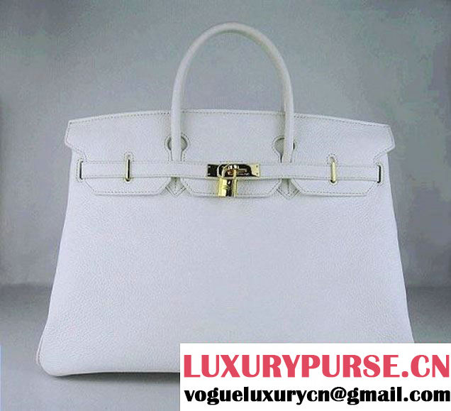 Hermes Birkin 40cm Togo Bag 6099 Light White gold padlock