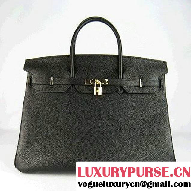 Hermes Birkin 40CM Togo Bag Black 6099 Gold