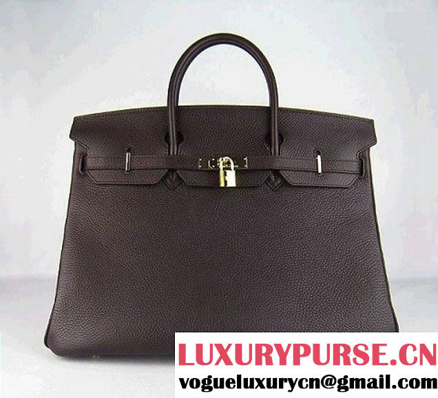 Hermes Birkin 40CM Togo Bag Dark Coffee 6099 Gold