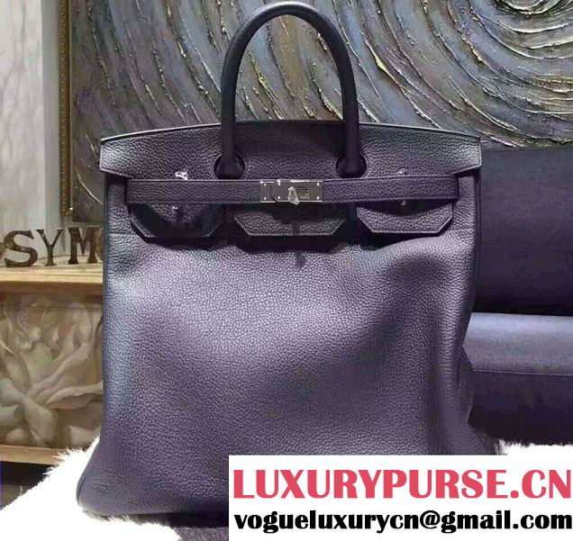 Hermes Birkin HAC 40 Bag in Original Togo Leather Dark Blue