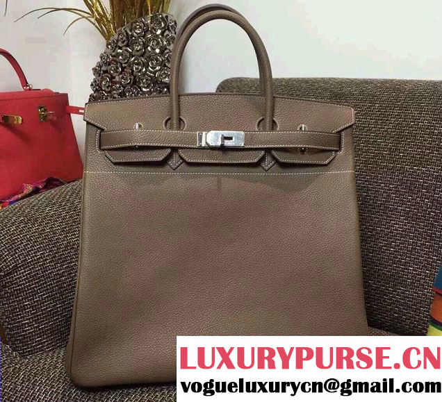 Hermes Birkin HAC 40 Bag in Original Togo Leather Gray