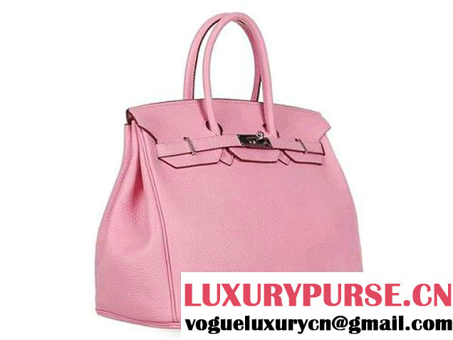 Hermes Birkin 35CM Tote Bag Clemence Leather H1035 Pink