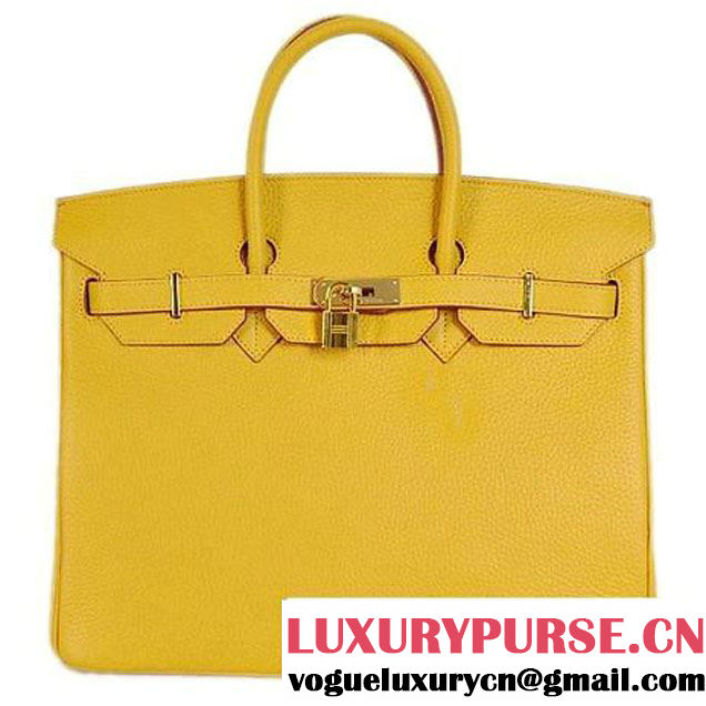 Hermes Birkin 35CM Tote Bags Togo Leather Yellow Golden