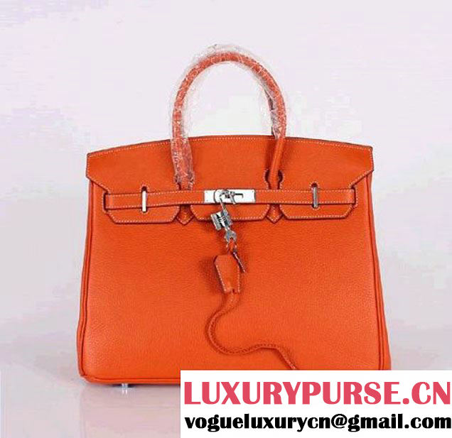 Hermes Birkin 35CM Tote Bag Clemence Leather H-35 Orange