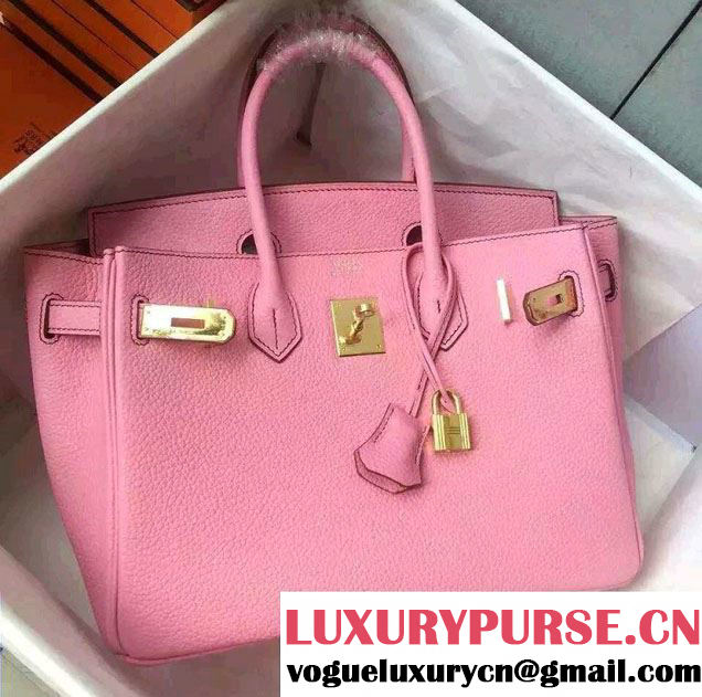 Hermes Birkin 30/35 Bag in Original Togo Leather Bag Pink