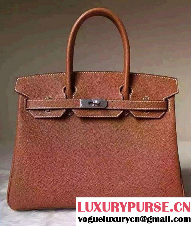 Hermes Birkin 30/35 Bag In Original Epsom Leather With Gold/Silver Hardware