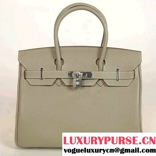 Hermes Birkin 30CM Tote Bags Smooth Togo Leather Khaki