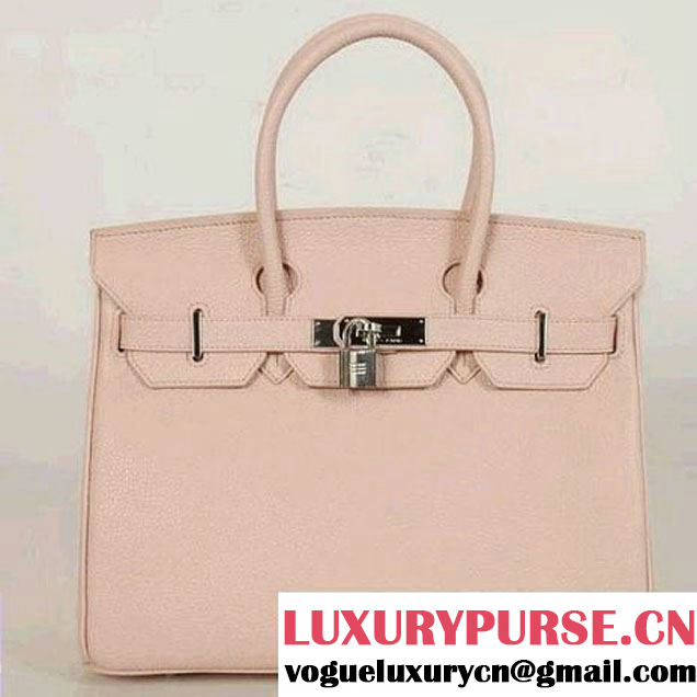 Hermes Birkin 30CM Tote Bags Smooth Togo Leather Pink