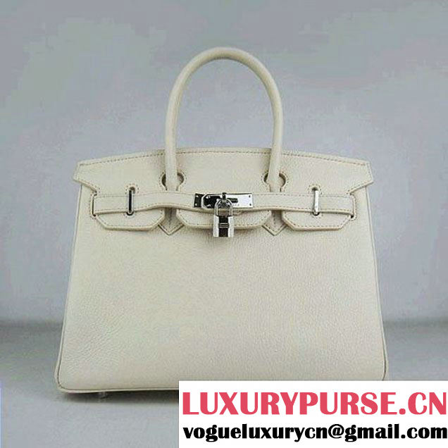 Hermes Birkin 30cm Togo Leather Bag Cream 6088