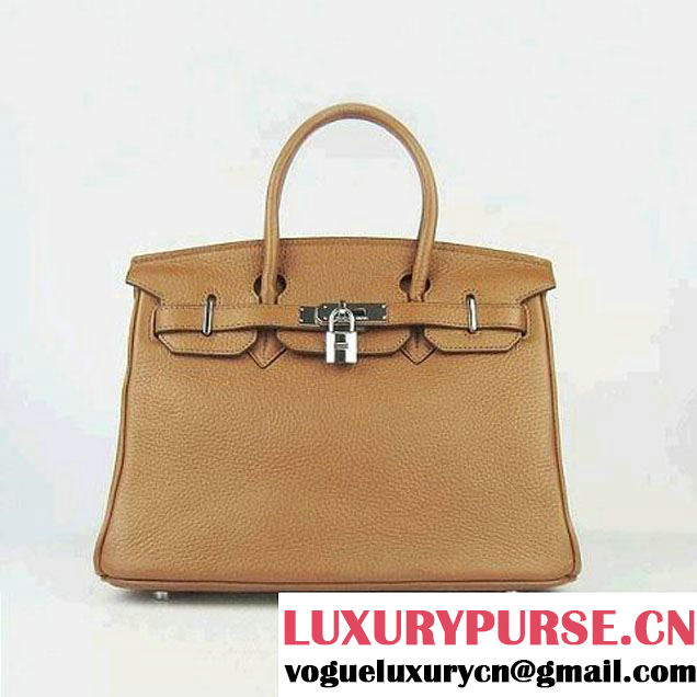 Hermes Birkin 30cm Togo Leather Bag Light Coffee 6088