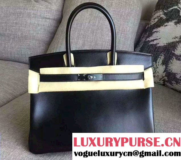 Hermes Birkin 30cm Bag in Original Box Leather So Black