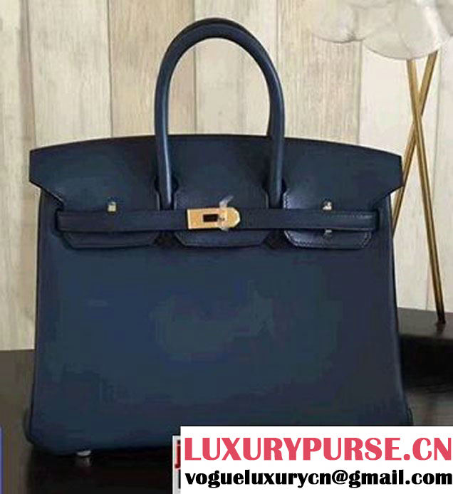 Hermes Birkin 30/35 Bag in Original Swift Leather Bag Dark Blue