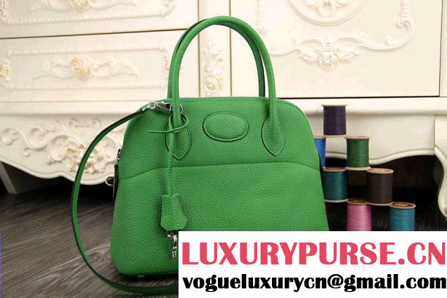 Hermes Bolide Tote Bag in Original Leather Green