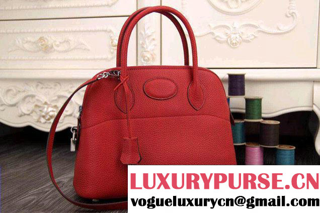 Hermes Bolide Tote Bag in Original Leather Red