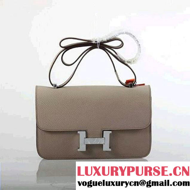 Hermes Constance Bag Togo Leather 1622L Light Khaki Silver