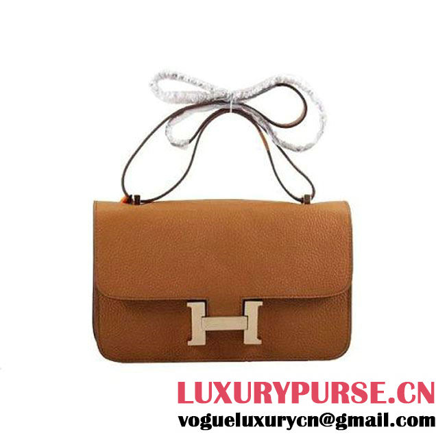 Hermes Constance Bag Togo Leather 1622L Light Coffee Golden