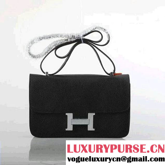 Hermes Constance Bag Togo Leather 1622L Black Silver