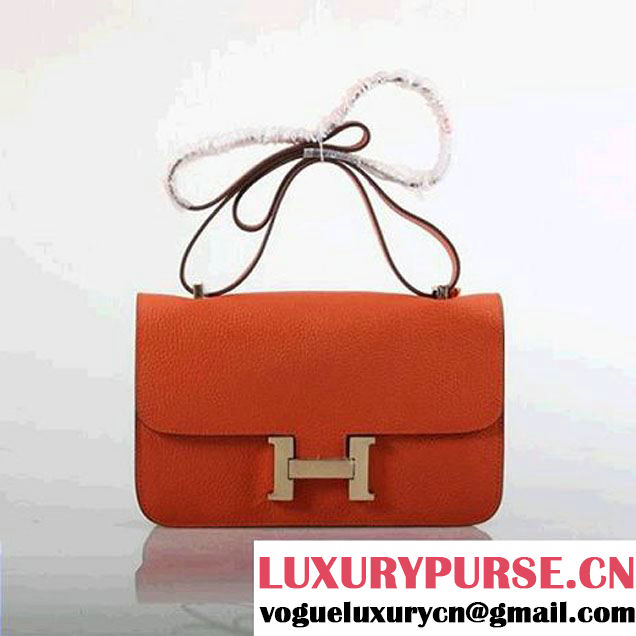 Hermes Constance Bag Togo Leather 1622L Orange Golden