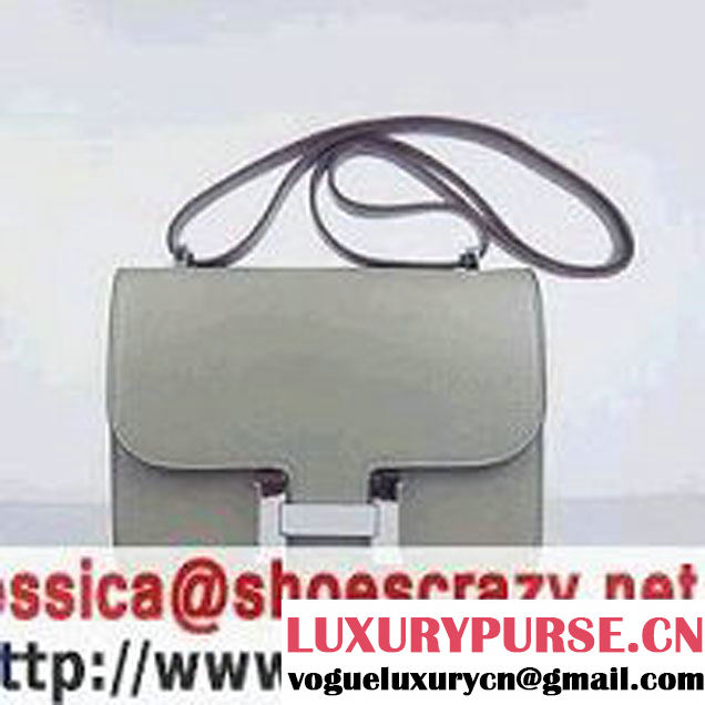 Hermes Constance Bag Khaki Oxhide Leather Silver