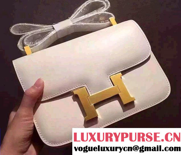 Hermes Original Box Leather Constance 18cm/23cm Bag White