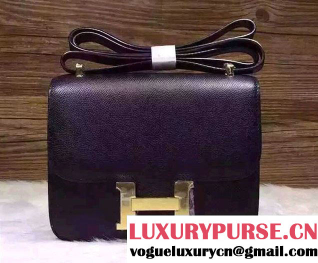 Hermes Original Epsom Leather Constance 18cm/23cm Bag Black