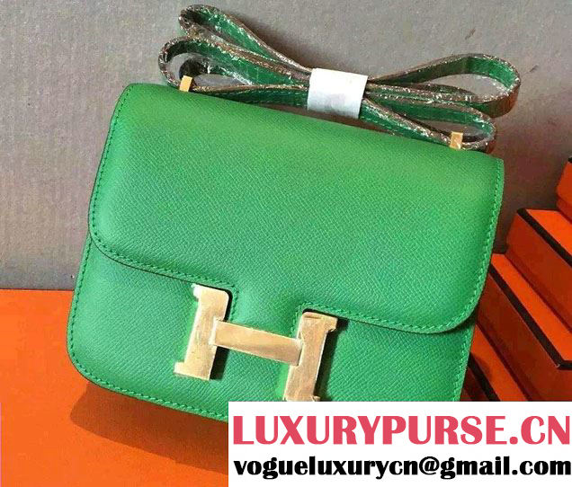 Hermes Original Epsom Leather Constance 18cm/23cm Bag Green