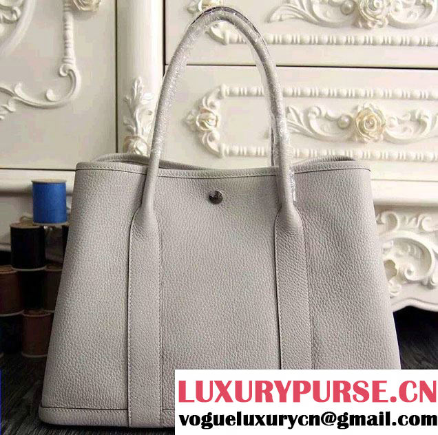 Hermes Original Togo Leather Garden Party 30cm/36cm Bag Pale Gray