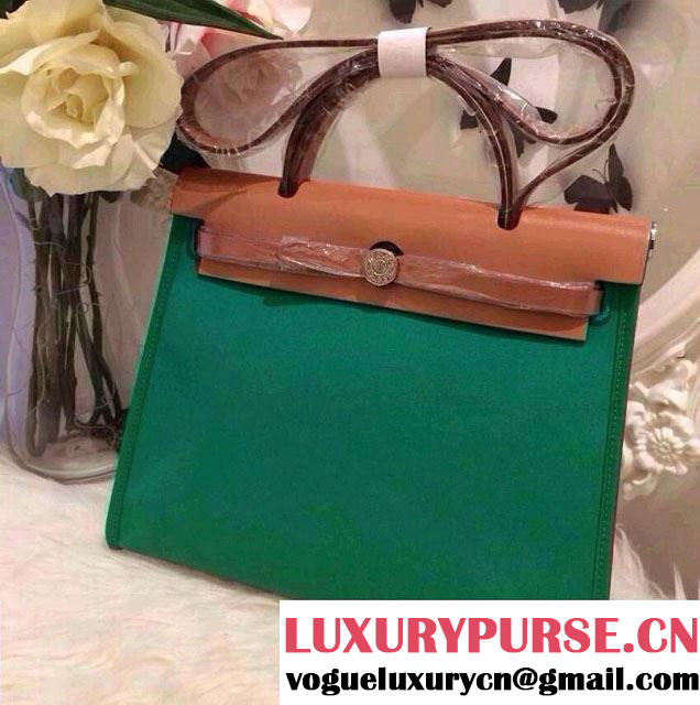 Hermes Herbag Zip Bag Green