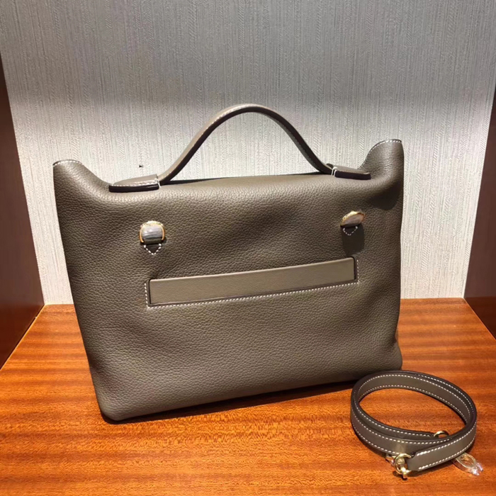 Hermes 24/24 Bag Grey Swift & Togo Gold Hardware