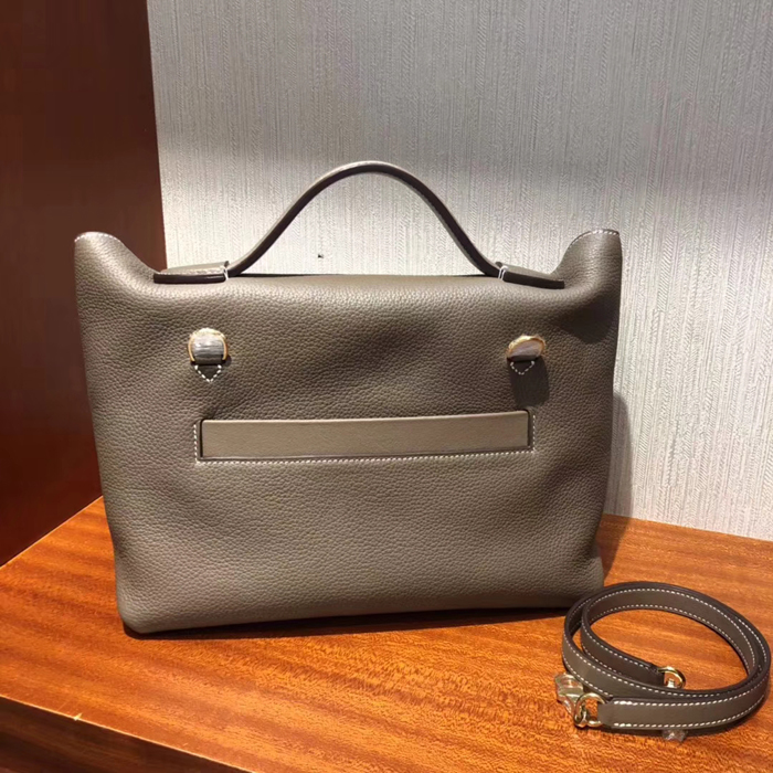 Hermes 24/24 Bag Grey Swift & Togo Gold Hardware