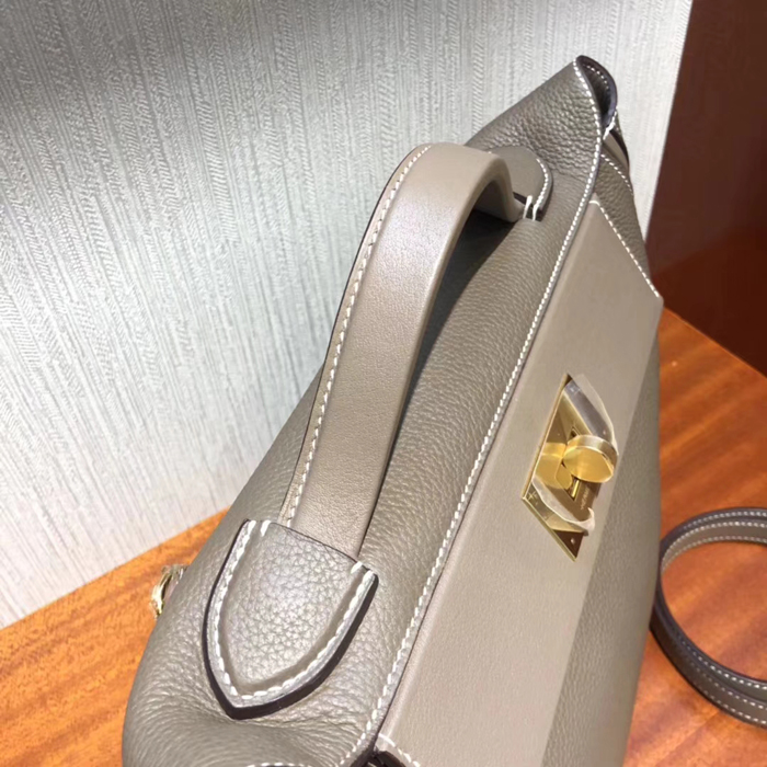 Hermes 24/24 Bag Grey Swift & Togo Gold Hardware