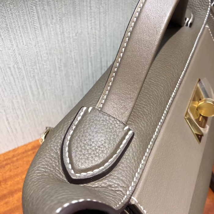 Hermes 24/24 Bag Grey Swift & Togo Gold Hardware