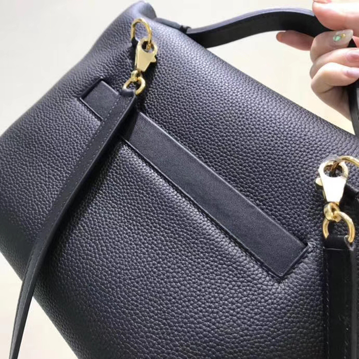 Hermes 2424 Bag Black Swift & Togo Gold Hardware