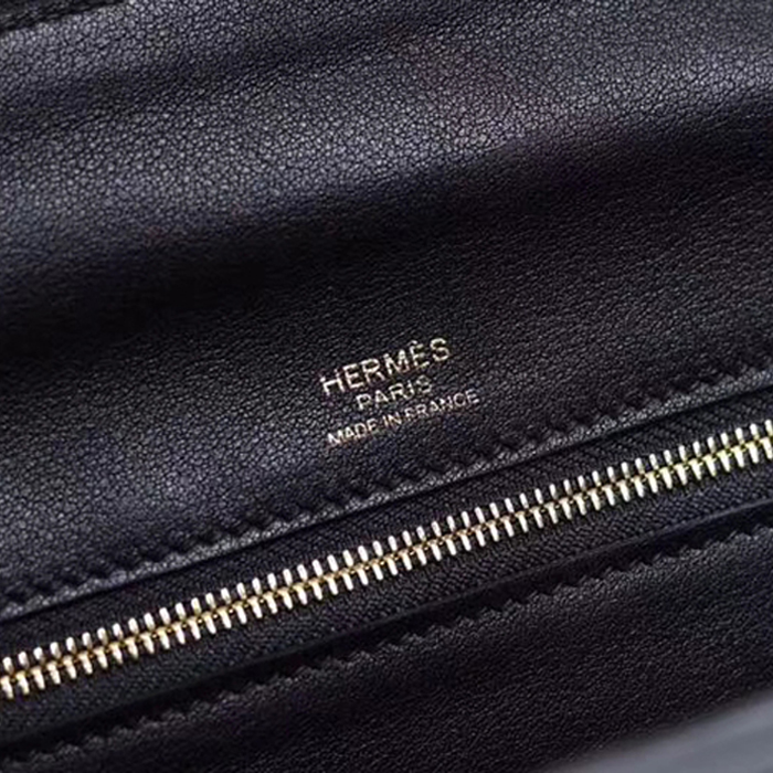 Hermes 2424 Bag Black Swift & Togo Gold Hardware