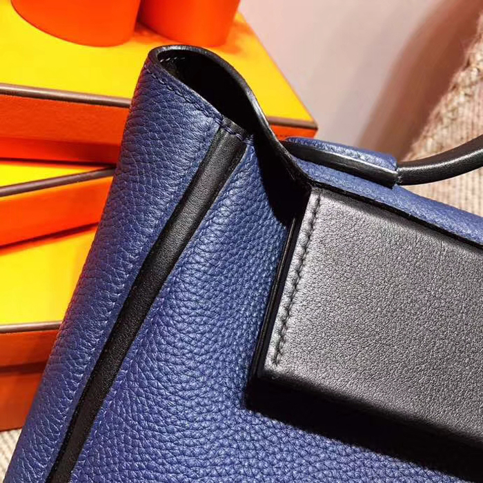Hermes 24/24 Bag 35cm Navy Blue Swift & Togo Silver Hardware