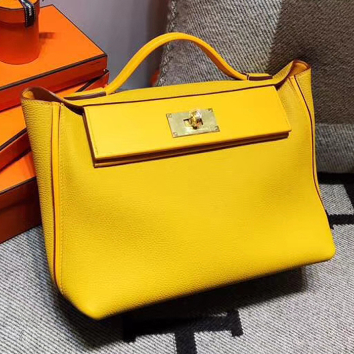 Hermes 24/24 Bag 35cm Yellow Swift & Togo Gold Hardware