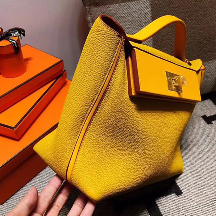 Hermes 24/24 Bag 35cm Yellow Swift & Togo Gold Hardware