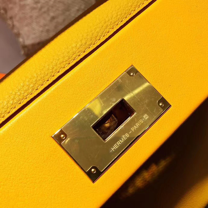 Hermes 24/24 Bag 35cm Yellow Swift & Togo Gold Hardware