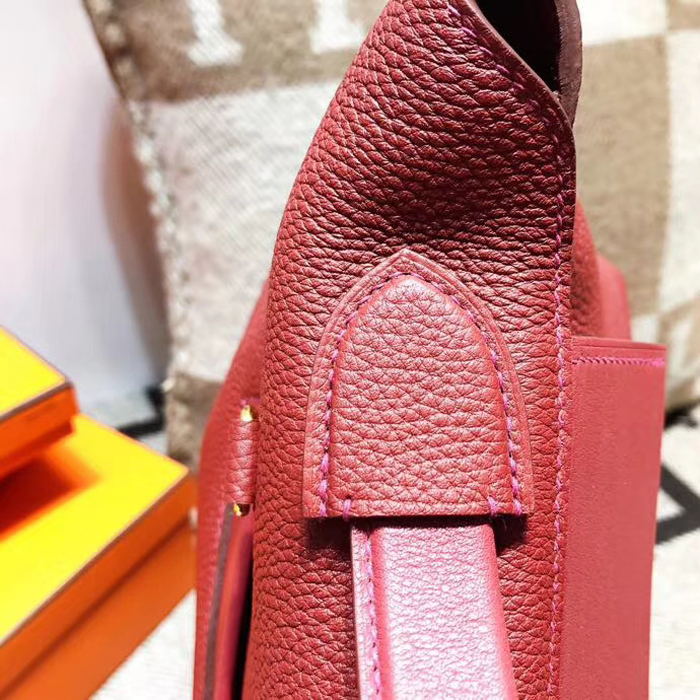 Hermes 24/24 Bag 35cm Bordeaux Swift & Togo Gold Hardware