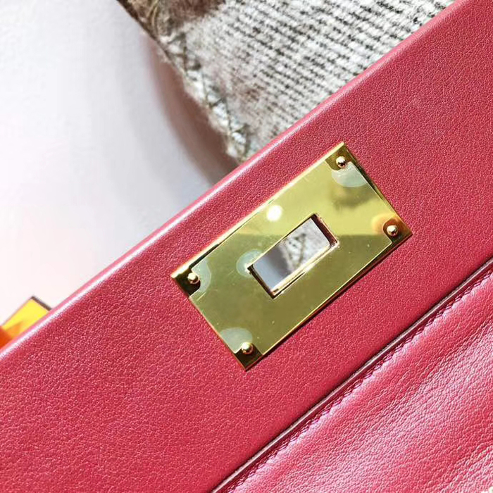 Hermes 24/24 Bag 35cm Bordeaux Swift & Togo Gold Hardware