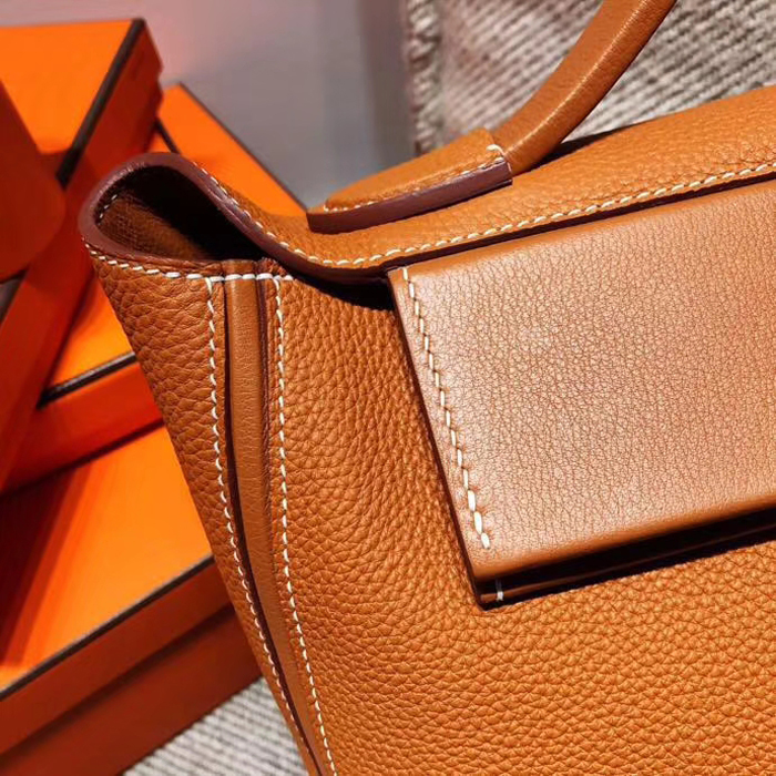 Hermes 24/24 Bag 35cm Orange Swift & Togo Gold Hardware