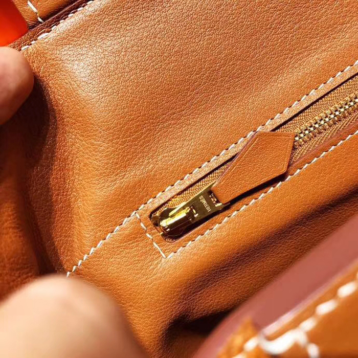 Hermes 24/24 Bag 35cm Orange Swift & Togo Gold Hardware