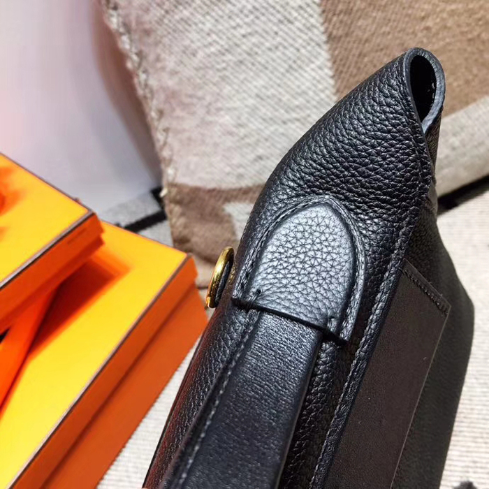 Hermes 24/24 Bag 35cm Black Swift & Togo Gold Hardware