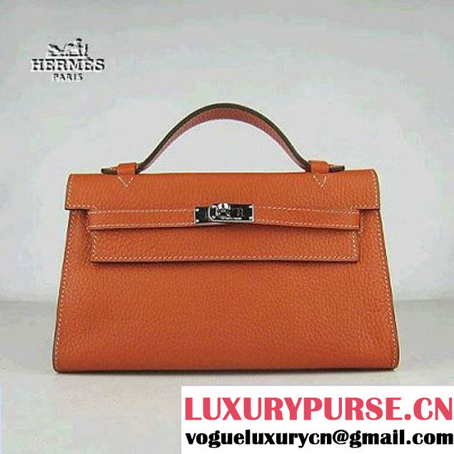 Hermes Kelly 22cm H008 Orange bags