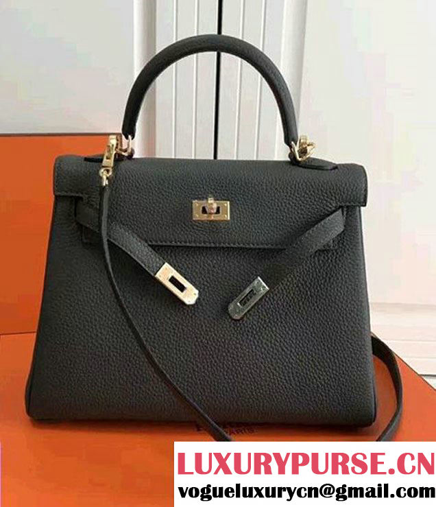 Hermes Kelly 25cm In Original Calfskin Leather Bag Dark Green