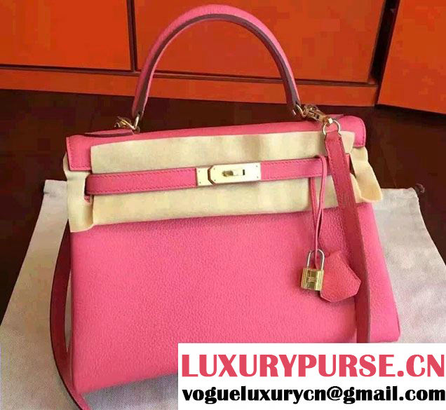 Hermes Kelly 28cm/32cm Bag in Original Togo Leather Rouge