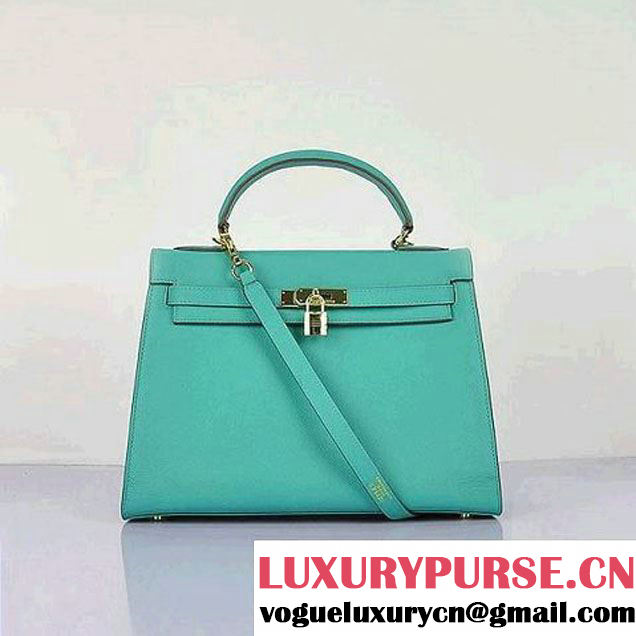 Hermes Kelly 32CM Bags Togo Leather Green Gold