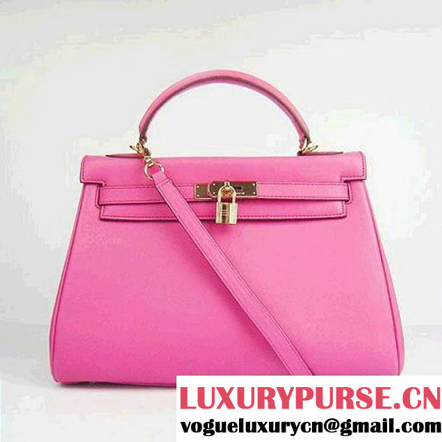 Hermes Kelly 32cm Bags Togo Leather 6108 Fuchsia Golden