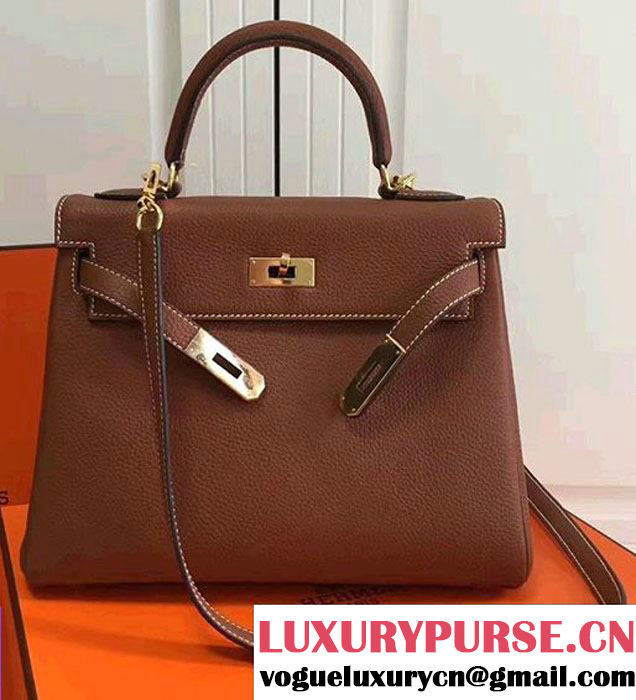 Hermes Kelly 28CM/32CM Bag In Togo Leather With Gold Hardware Brown