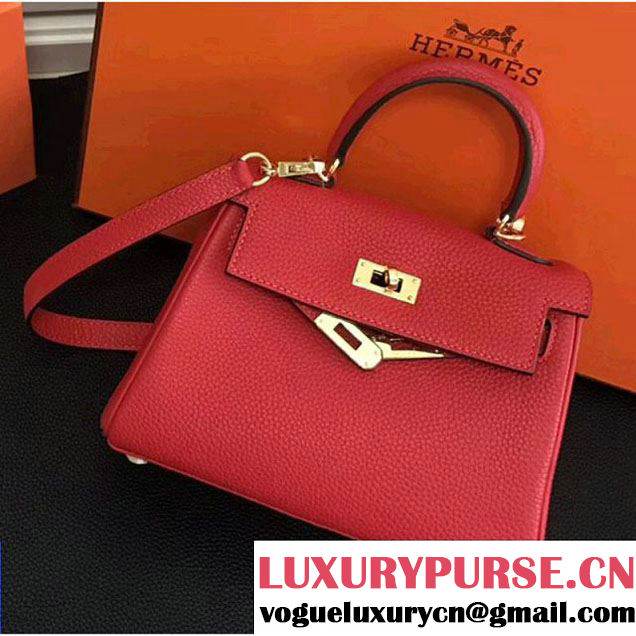 Hermes kelly 20cm Togo Calfskin Leather Bag Red (FL-7122358 )